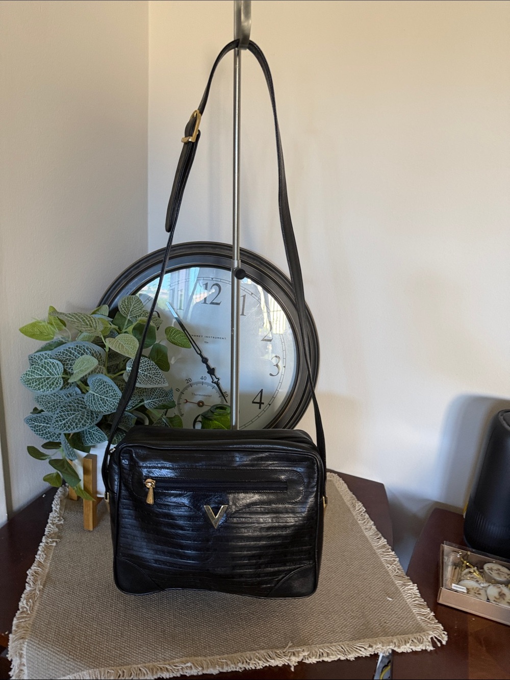 Valentino Black Women’s Crossbody Shoulder Bag - Classic Quilted Design